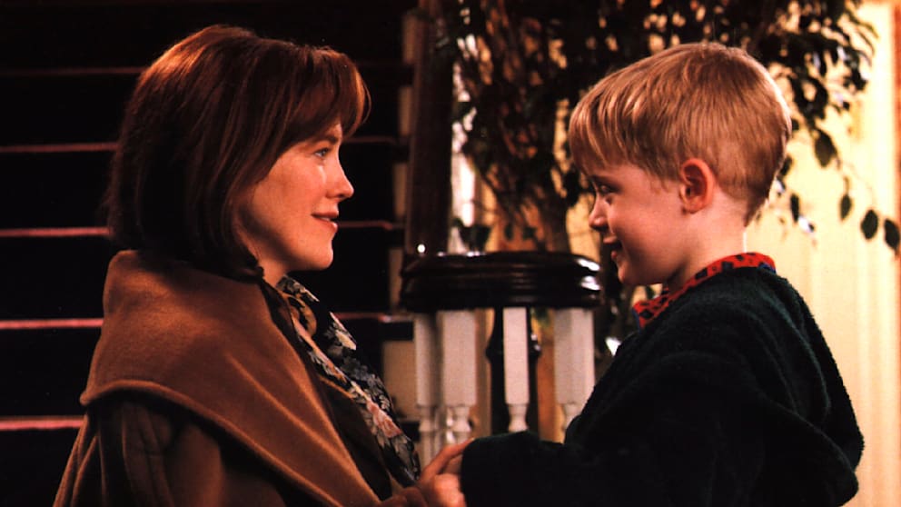 O‘Hara in ihrer wichtigsten Rolle als Kevin McCallisters Mutter Kate in „Kevin - Allein zuhaus“ (1990 mit dem damals 10-jährigen Macaulay Culkin)