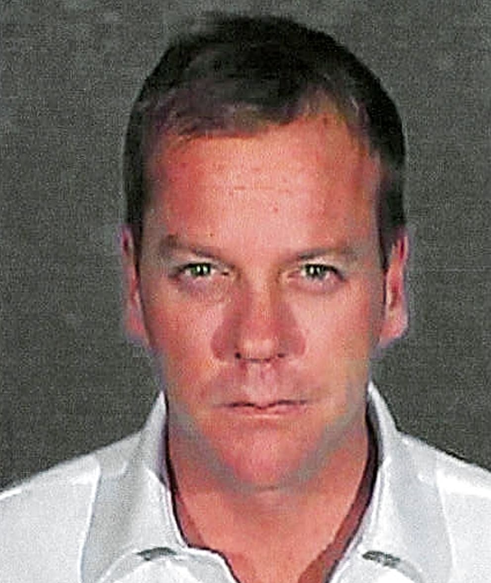 Dieses Polizeifoto (ein sogenannter Mugshot) von Sutherland entstand bereits 2007 in Glendale City. Damals soll Sutherland betrunken gefahren sein