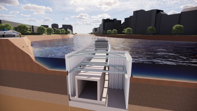 So soll der Neubau des Waisentunnels in der Spree aussehen