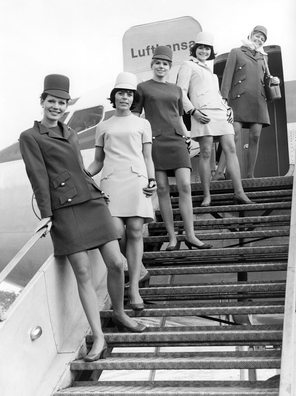 Diese LH-Uniformen wurden 1970 vom Berliner Couturier Werner Machnik entworfen