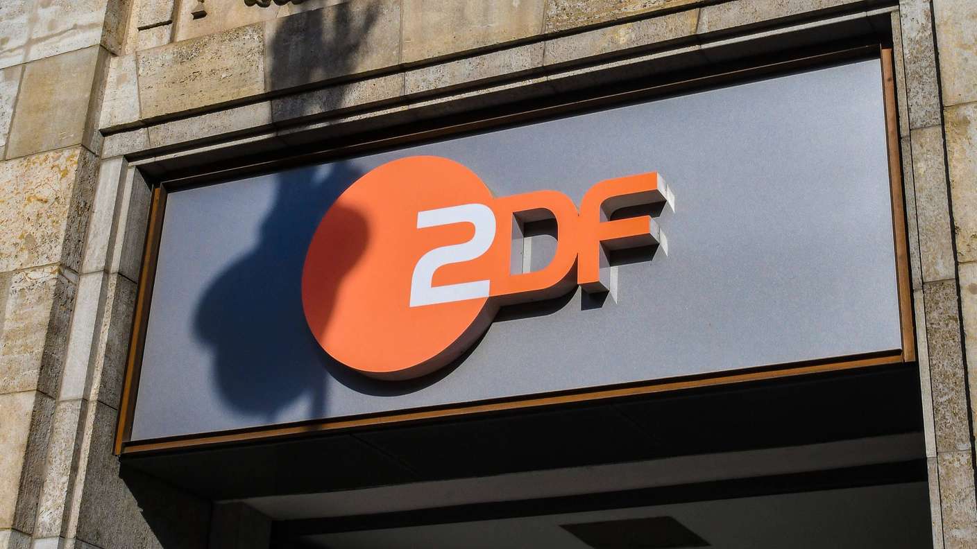 ZDF-Logo in Berlin-Mitte.