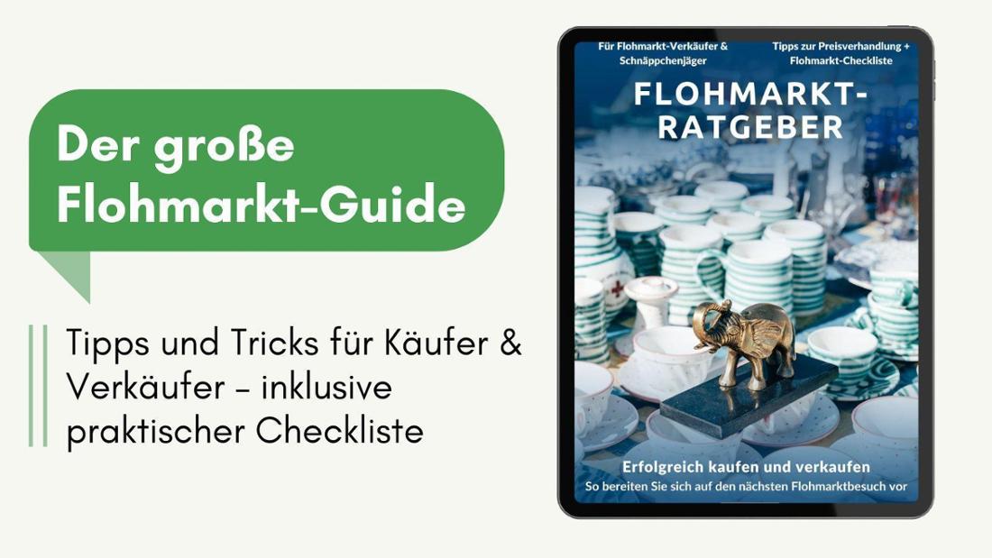 Den großen Flohmarkt-Ratgeber können Sie kostenlos in unserer PDF-Bibliothek herunterladen.