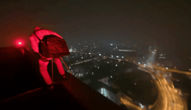 Video zeigt Aktion in 118 Metern Höhe