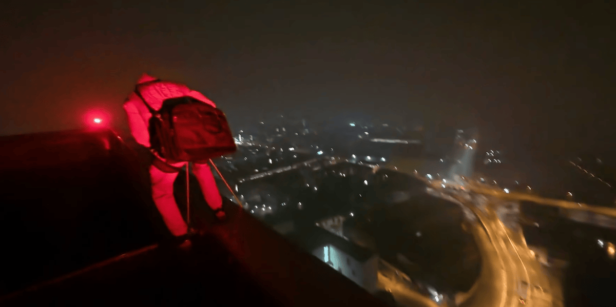 Video zeigt Aktion in 118 Metern Höhe