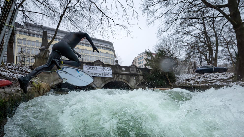 Über Weihnachten hatten unbekannte Surfer die Welle mit einer Rampe wieder surfbar gemacht
