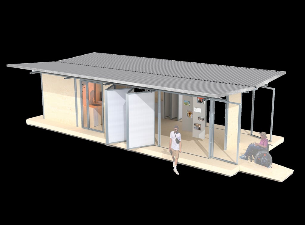 Ein Mock-up eines Pavillons