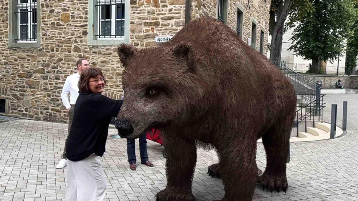 Ein Foto mit „Bärthold“: Das Highlight der Tour.