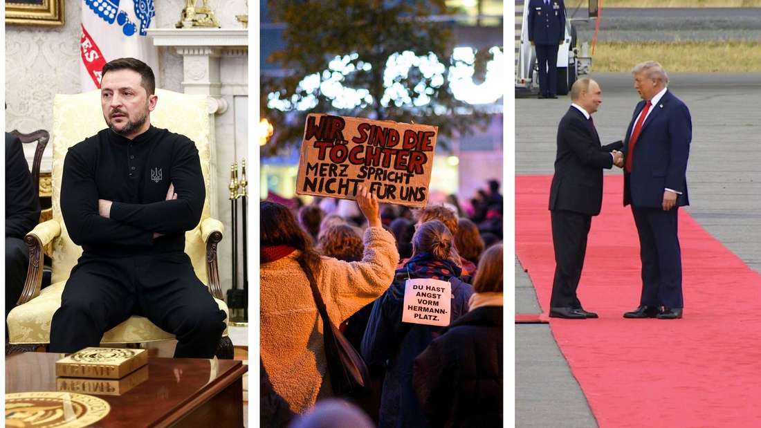 Eklat im Oval Office, Demos gegen Friedrich Merz und Putin-Trump-Gipfel in Alaska: Das Politik-Jahr 2025 war von großen Aufregern geprägt. 