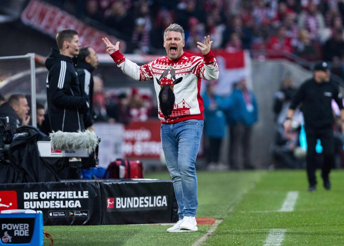 Lukas Kwasniok coacht beim Spiel 1. FC Köln gegen Union Berlin.