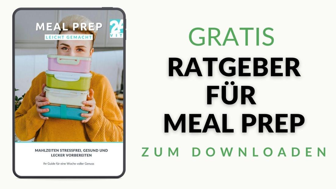 Teaserbild zum Download für den PDF-Ratgeber „Meal Prep“. 