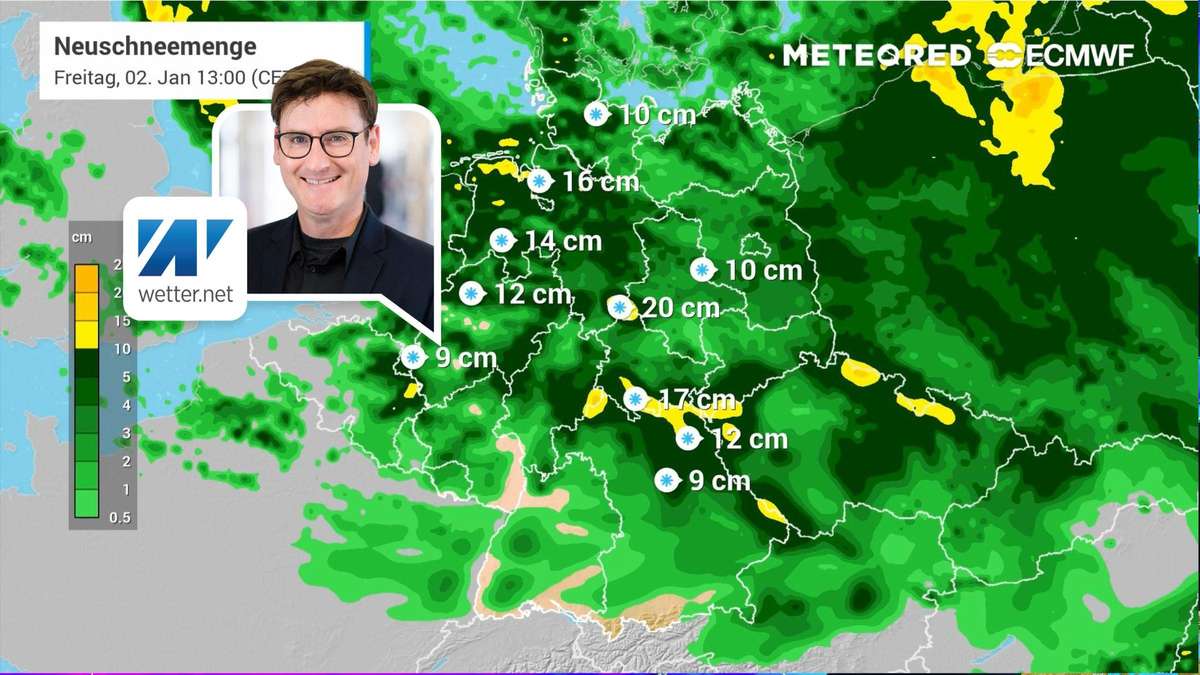 Arktis-Schneewalze erfasst Deutschland nahezu vollständig