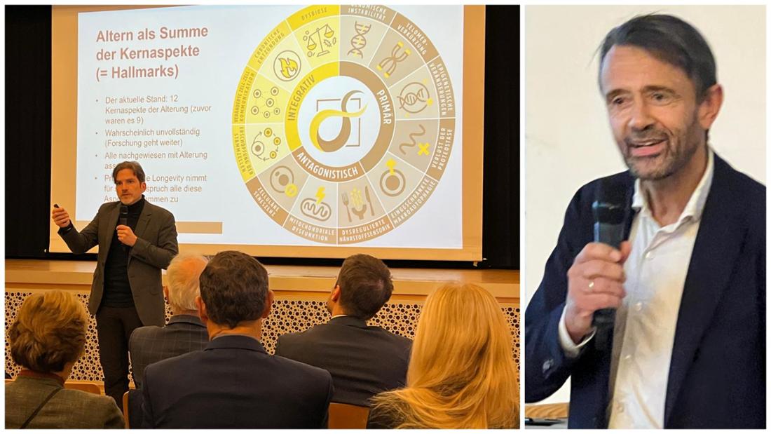 Für ein langes gesundes Leben engagieren sich Dietolf Hämel, Vorstand der Gesundheitswelt Chiemgau AG (rechts), und Professor Dr. Matthias Spörrle.