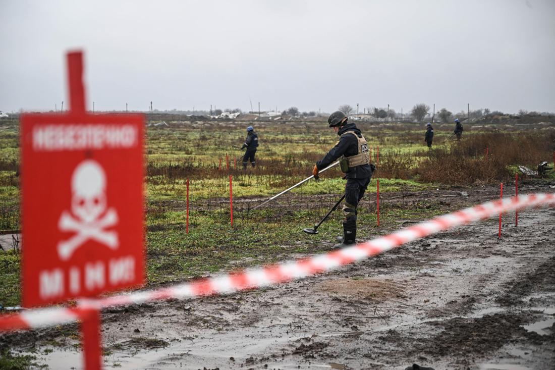 Die Ukraine ist das am stärksten verminte Land der Welt. 