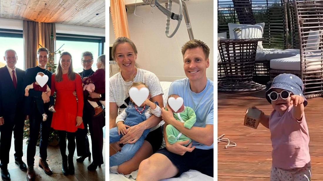 Mit Ehemann Thomas Wick freute sich die Ex-Biathletin 2025 über ihr zweites Kind.