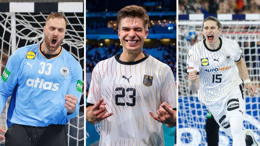 Die deutschen Handball-Stars Andreas Wolff, Renars Uscins und Juri Knorr haben ein gemeinsames Ziel: Den EM-Titel 2026.