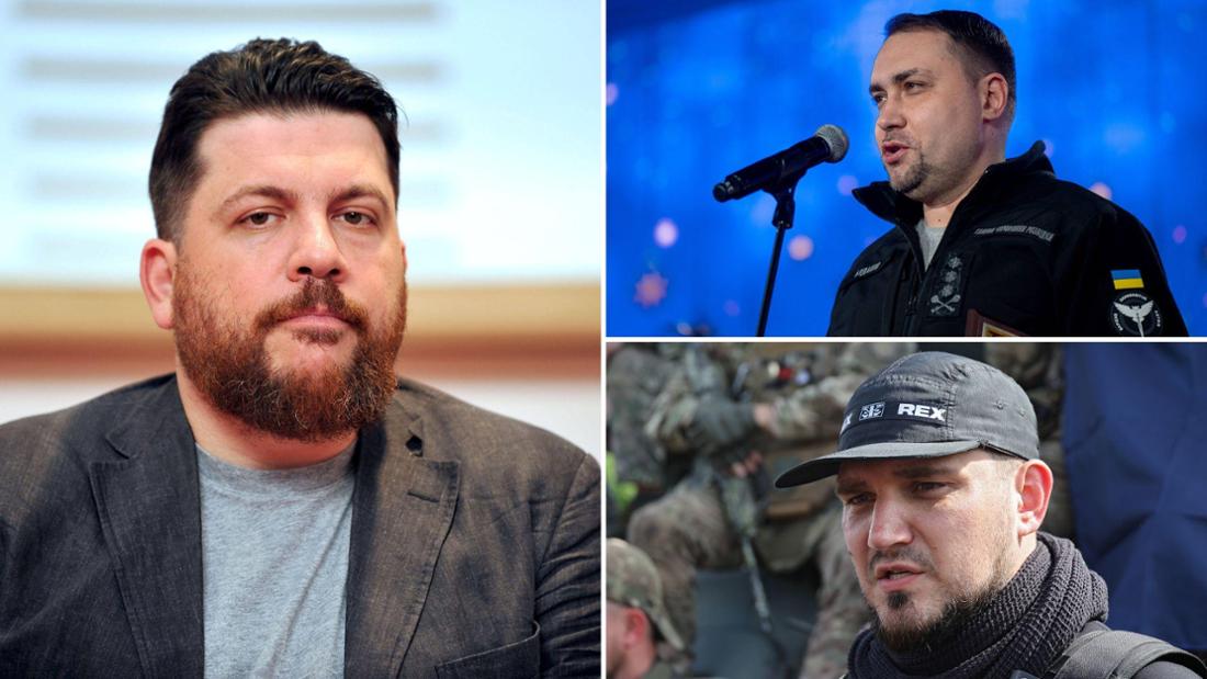 Leonid Wolkow, Kyrylo Budanow und Denis „Nikitin“ Kapustin (im Uhrzeigersinn).