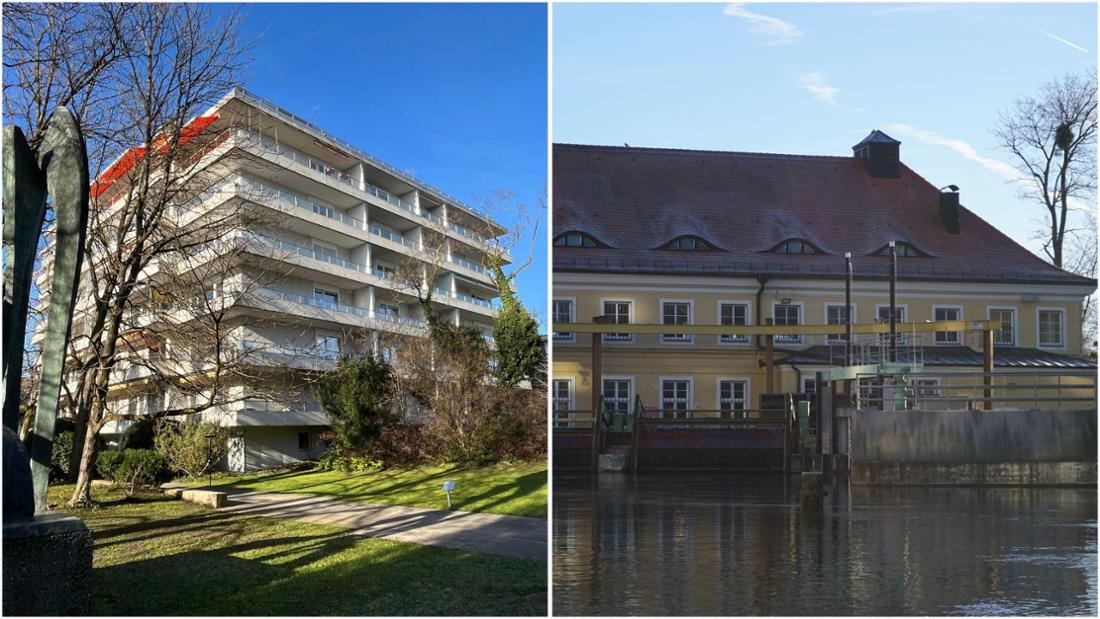 Neu auf der Denkmalliste: Das Mietshaus am Artur-Kutscher-Platz und das Isarwerk III im Dreimühlenviertel. 
