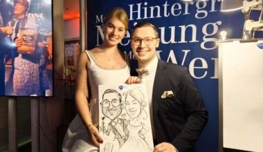 Karikaturist fertigt humorvolle Zeichnungen der Ballgäste in Fulda