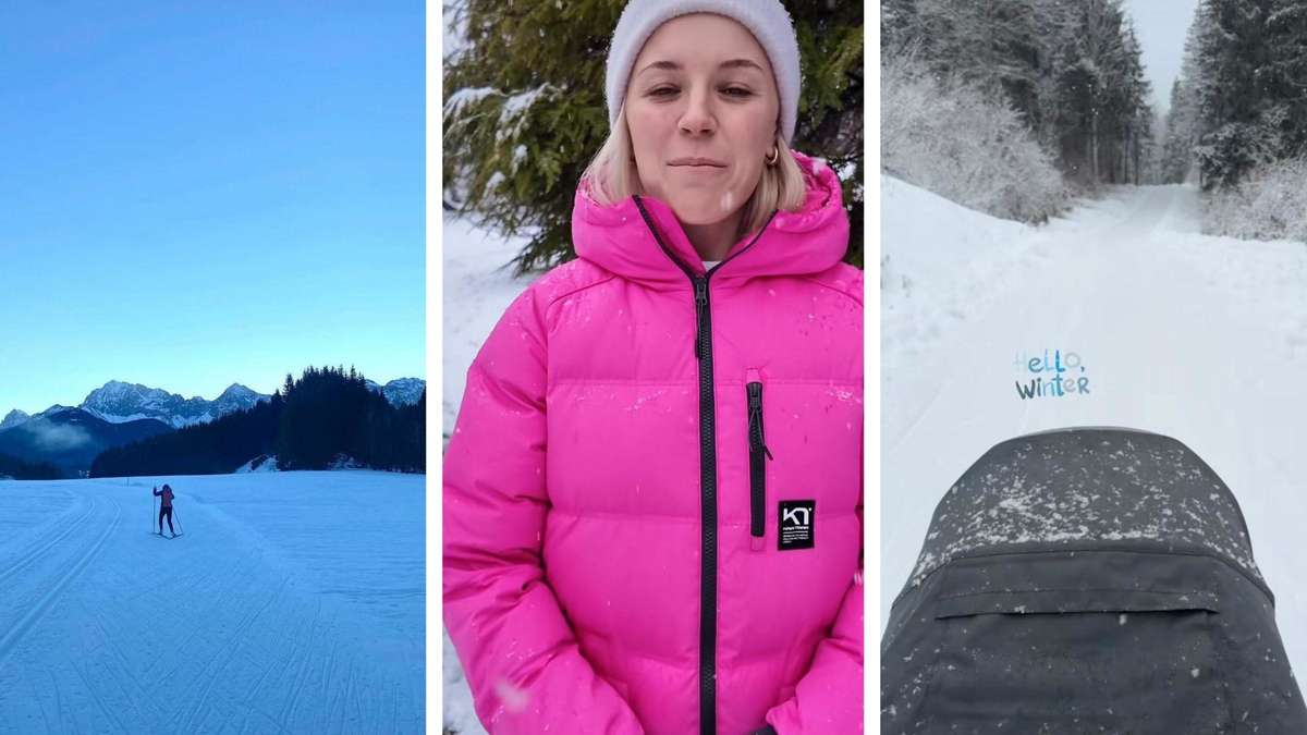 Miriam Neureuther genießt Winterwunderland mit dem Nachwuchs