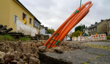 Glasfaserausbau in Bochum-Langendreer behindert den Verkehr