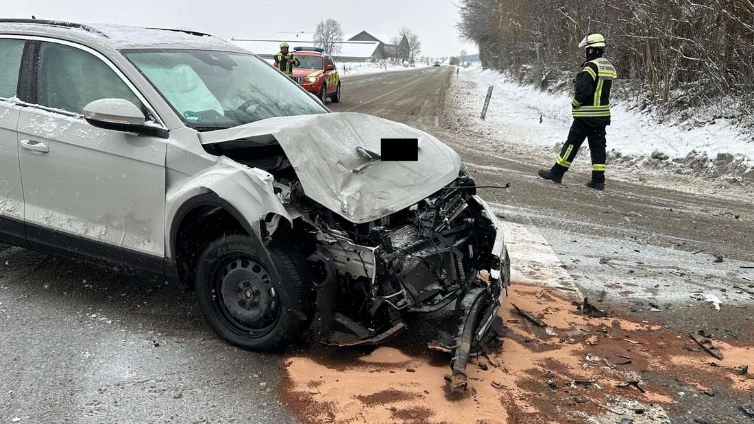 Unfall auf Priener Straße in Wasserburg am Montag (12. Januar)