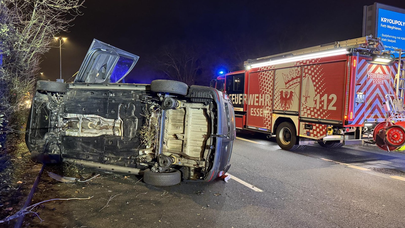 Zwei Straßen nach Unfall in Essen gesperrt