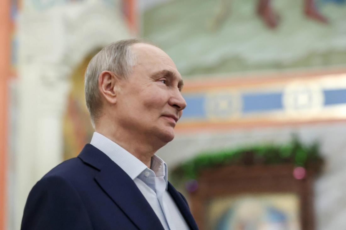 Wladimir Putin bei einem Treffen mit Militärangehörigen am 7. Januar.