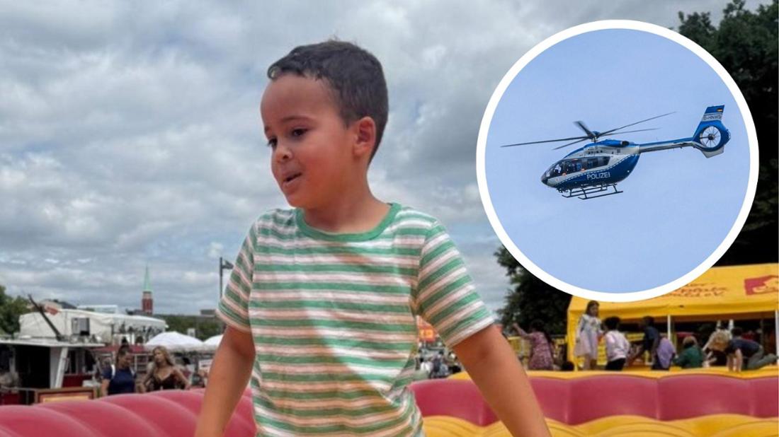 Auf der Suche nach dem kleinen Noah setzt die Polizei auch einen Hubschrauber ein.