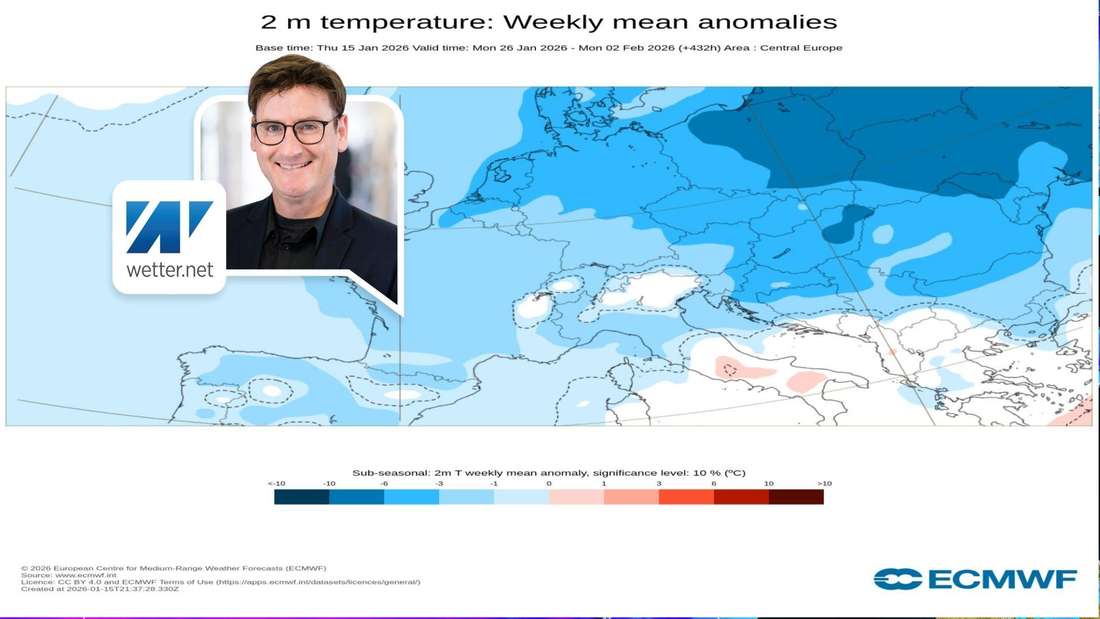Die Wochenprognose des ECMWF zum Monatswechsel.