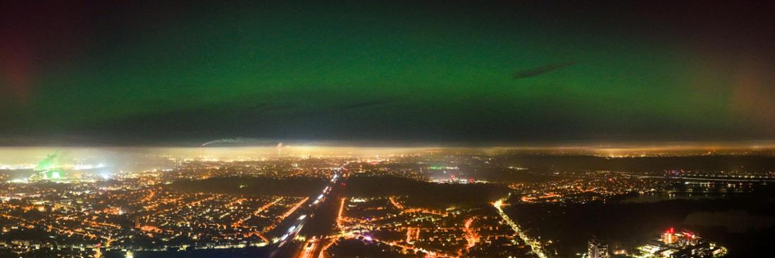Polarlichter über dem Ruhrgebiet