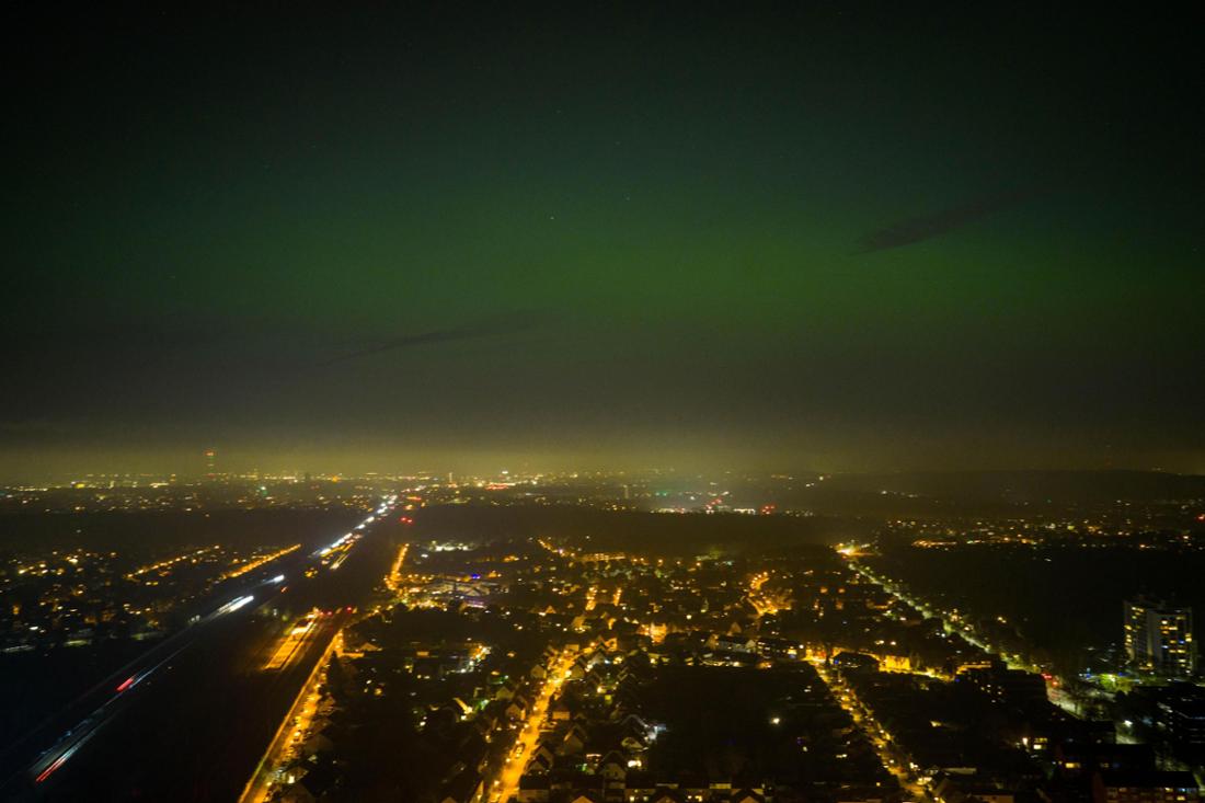 Polarlichter über dem Ruhrgebiet