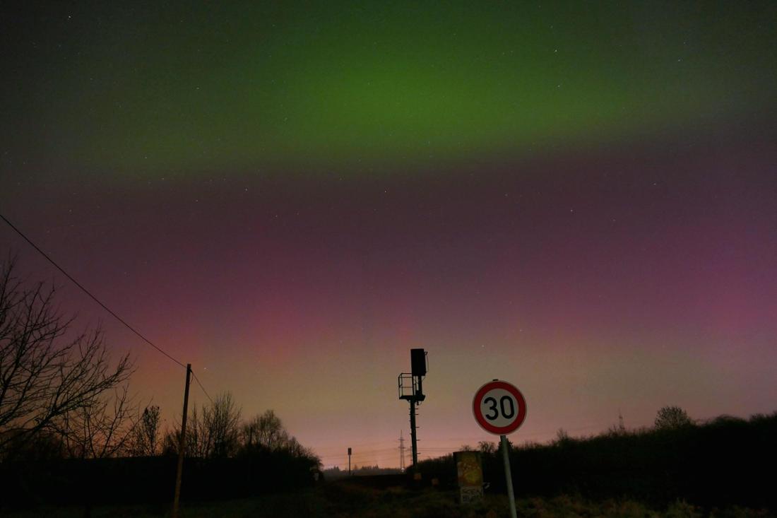 Polarlicht über Hessen.