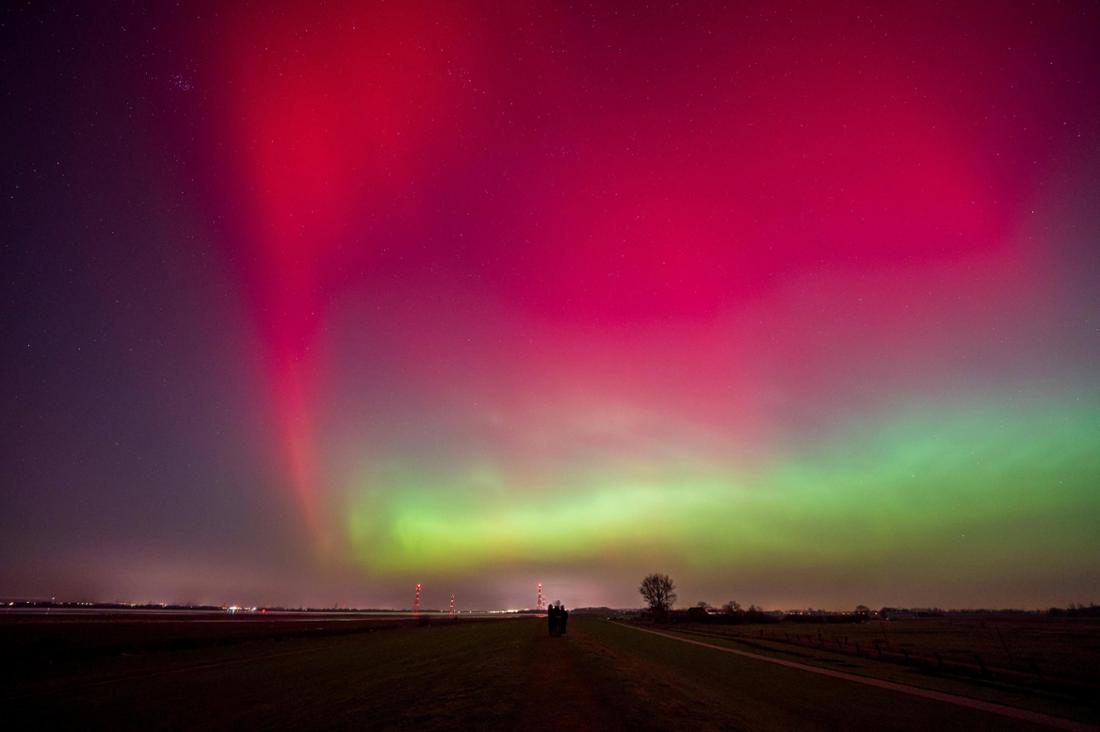 Polarlichter in Schleswig-Holstein.