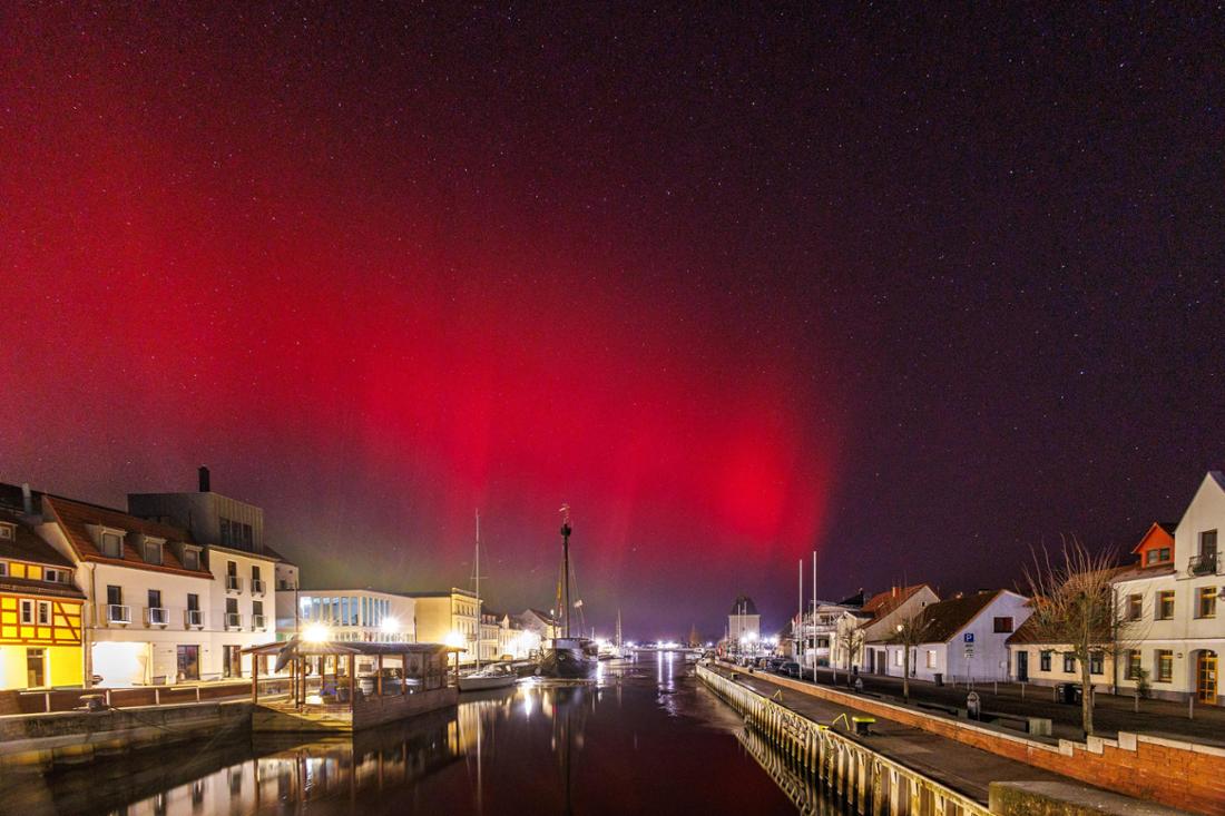 Polarlichter in Mecklenburg-Vorpommern.