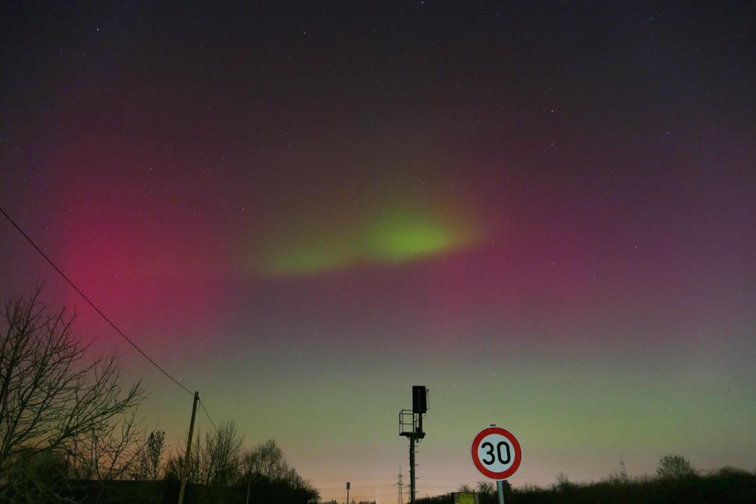 Polarlicht in Hessen.