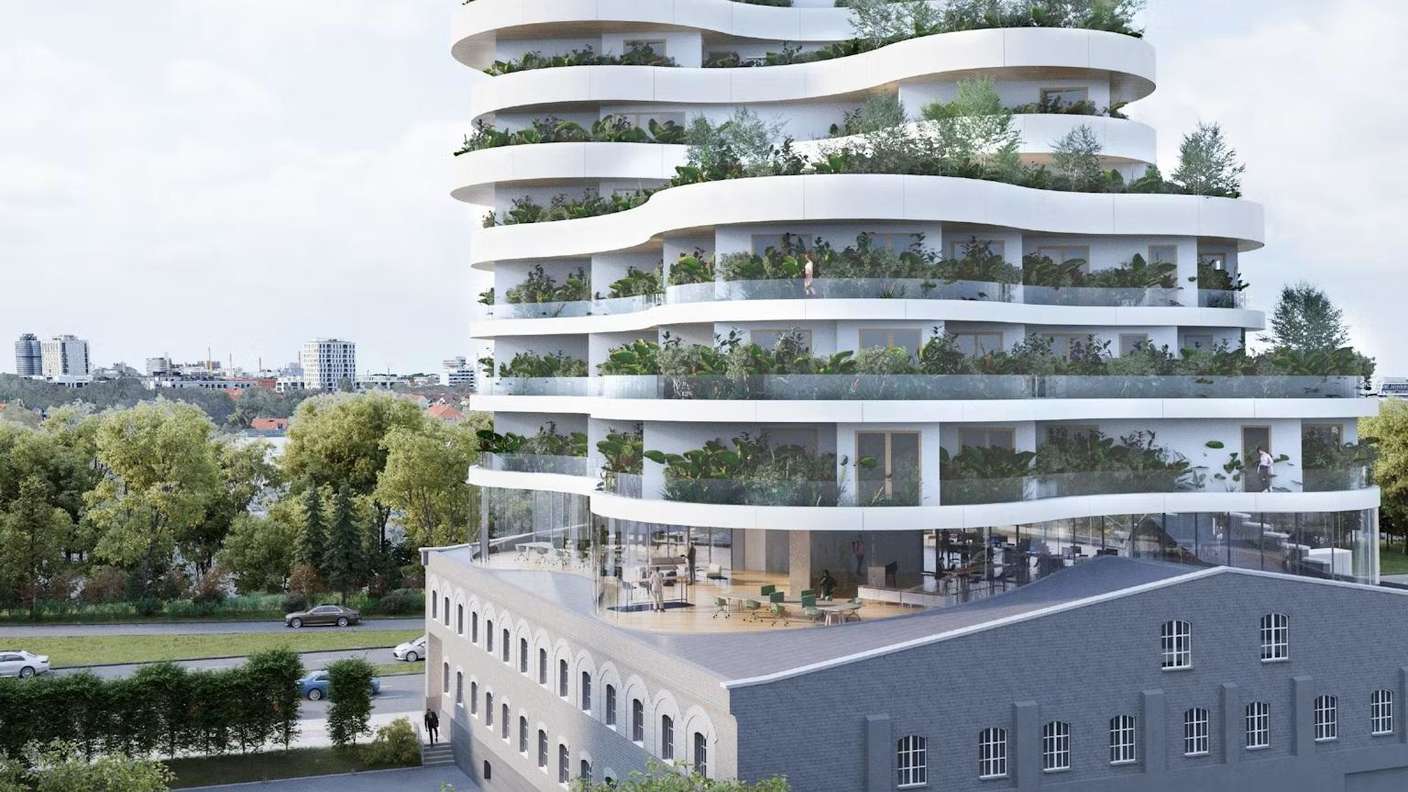 Visualisierung geplantes Hochhaus am Isarring