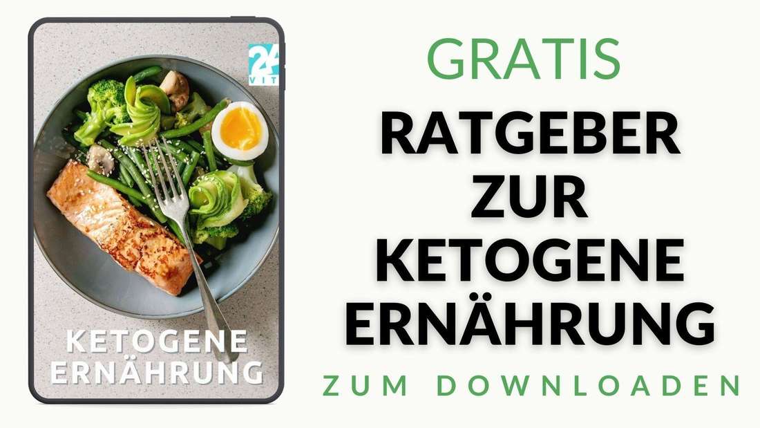 Teaserbild zum Download für den PDF-Ratgeber „Ketogene Ernährung“.