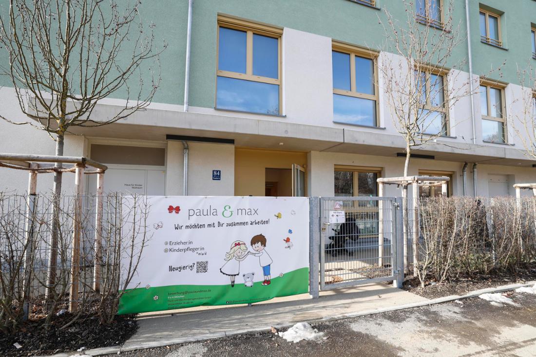 Kindertagesstaette ‚Paula & Max’ in der  Wiesentfelser Straße 84 in Muenchen schliesst voruebergehend