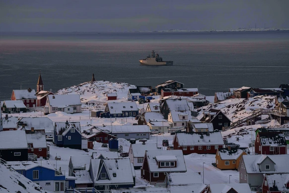 Military vessel HDMS Knud Rasmussen of the Royal Danish Navy patrols near Nuuk, Greenland, Thursday, Jan. 15, 2026. (AP Photo/Evgeniy Maloletka)
Greenland In Their Words