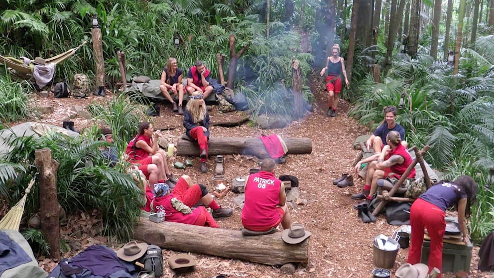 Im Camp bekamen die Insassen von der technischen Panne im deutschen TV nichts mit