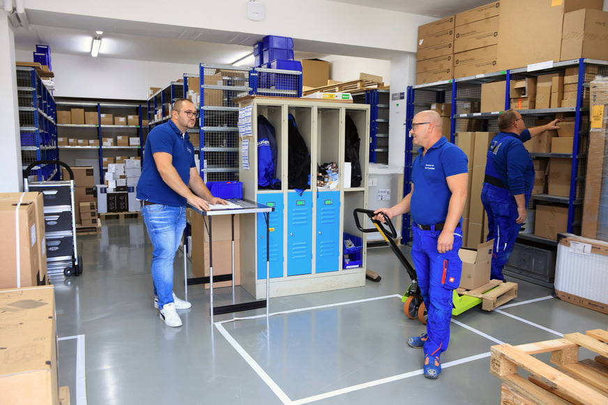 Viele Buderus Produkte sind direkt im Abhollager der neuen Niederlassung Halle vorrätig.