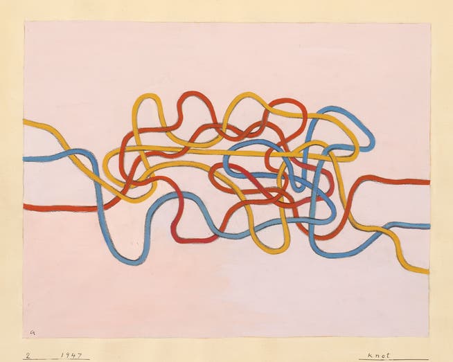 Fäden auch auf Papier: Anni Albers' «Knot» ist eine Gouache von 1947.