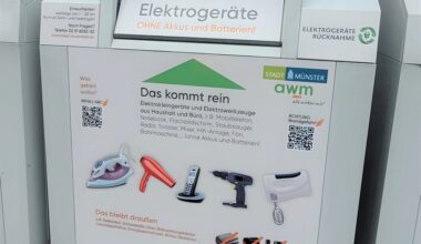 Container für Elektrokleingeräte werden stadtweit abgebaut
