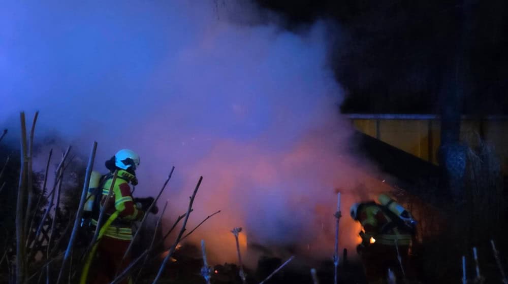 Grillhütte in Reichenberg brannte