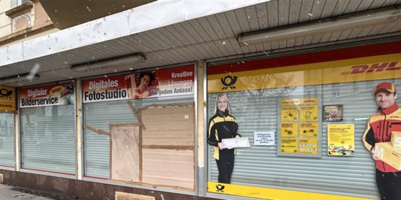 Briefkasten gesprengt, Druckwelle zerstört Schaufenster