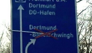 Ausfahrt Dortmund-Bodelschwingh wieder korrekt beschildert