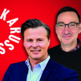Montage vom Logo des Menükarussells mit Sven Claußmeyer vom Hotel L’Arrivée und Patrcik Wellner vom Restaurant Yamas