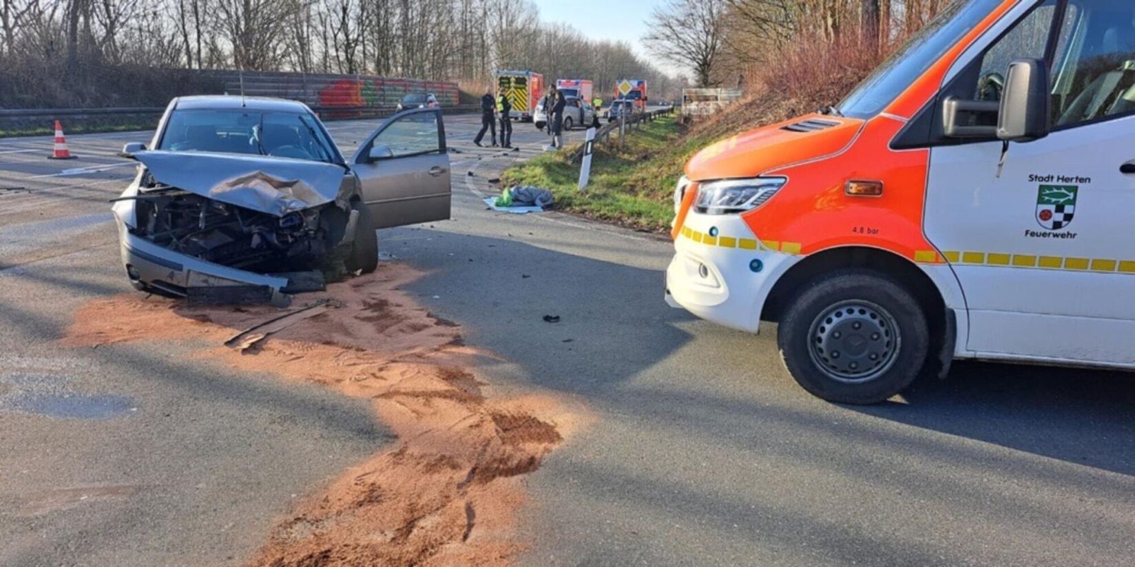 Herten: Schwerer Unfall L511 - mehrere Verletzte
