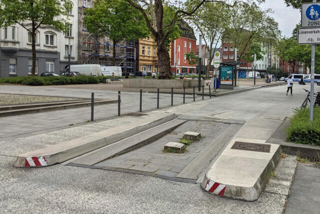 Busschleuse in Gelsenkirchen. 