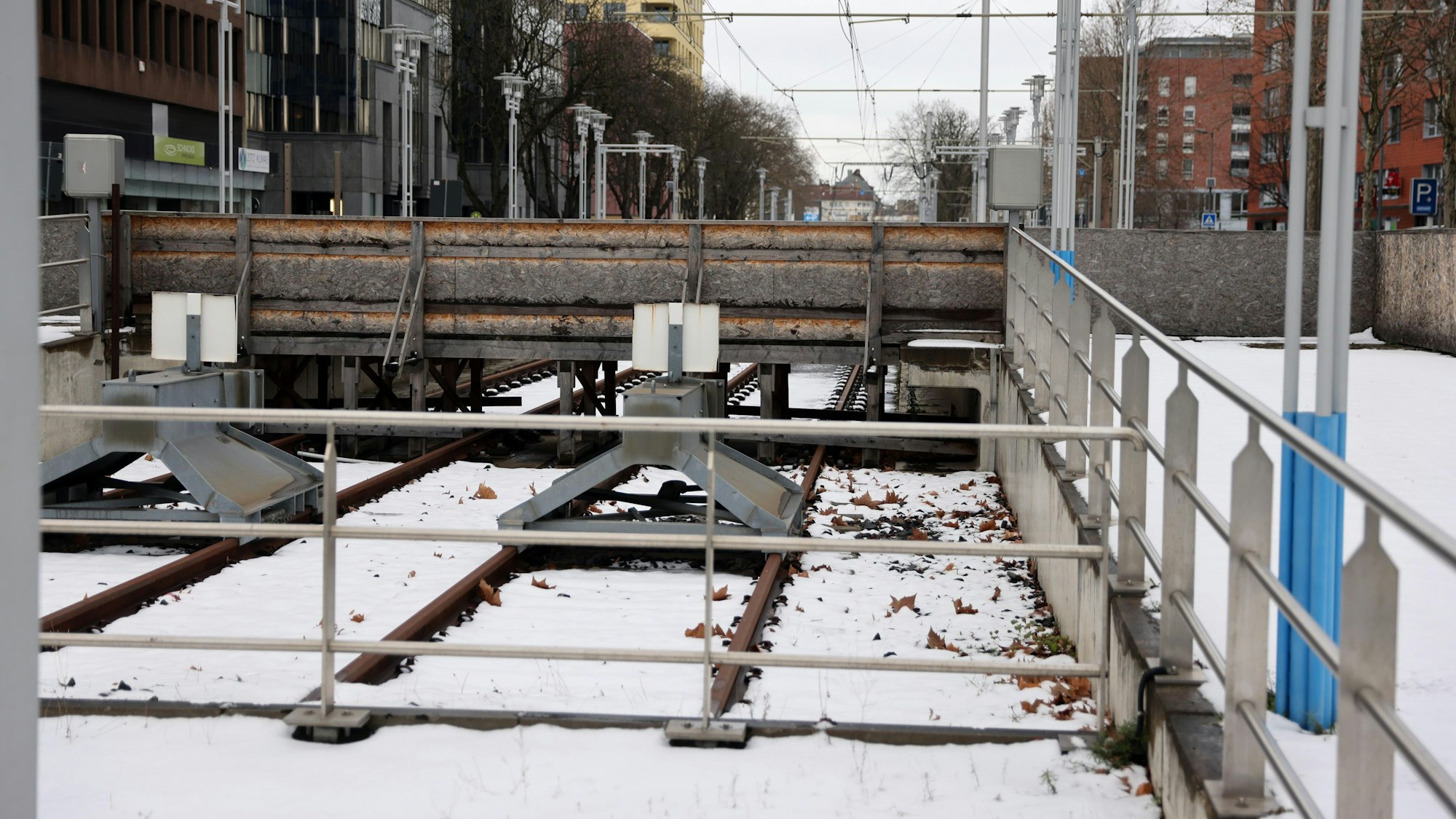Die Haltestelle Marktstraße muss für den Betrieb hergerichtet werden.